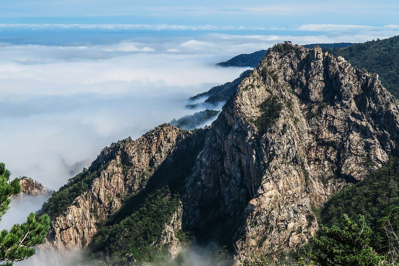 설악산 운해와 암봉